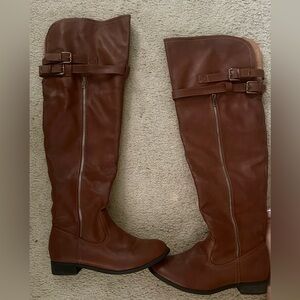 Brown Knee-High Riding Boots